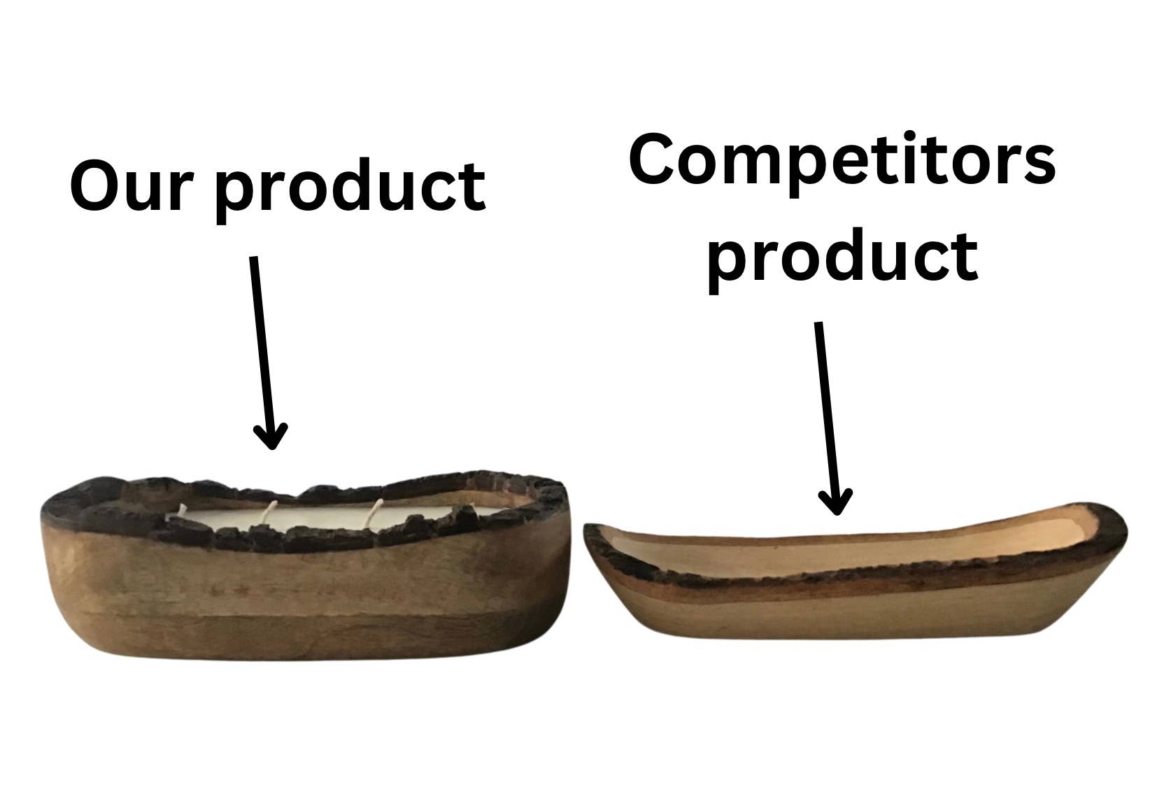North Country Candle - Wholesale Jar/Filled Candle - Bark Edge Wood Dough Bowl7