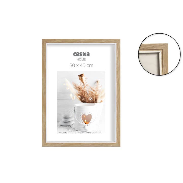 Marco 30 x 40 cm MDF Doble Enmarcado Blanco para venta al por mayor de CP INTERNATIONAL