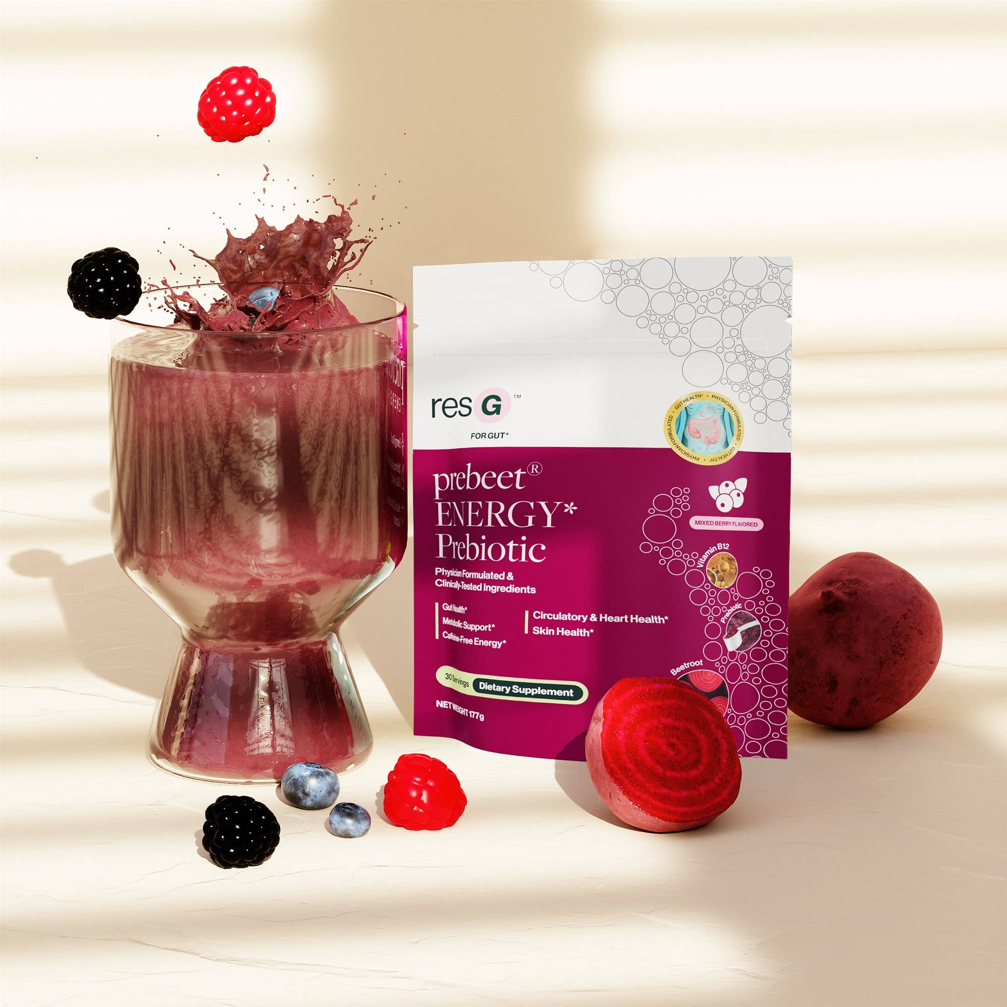 resbiotic - Vente Boisson diététique en poudre - resG™ prebeet® ENERGY Prébiotique10