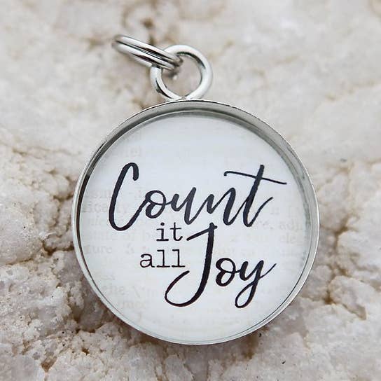 Breloque ronde Count it All Joy pour la vente par Jennifer Dahl Designs LLC