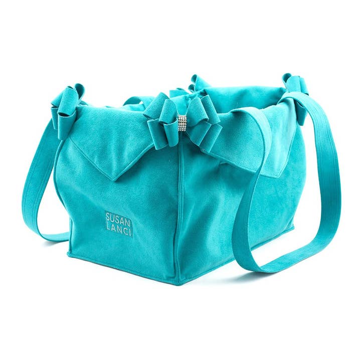 Montego Blue Double Nouveau Bow Luxury Carrier for wholesale on Faire