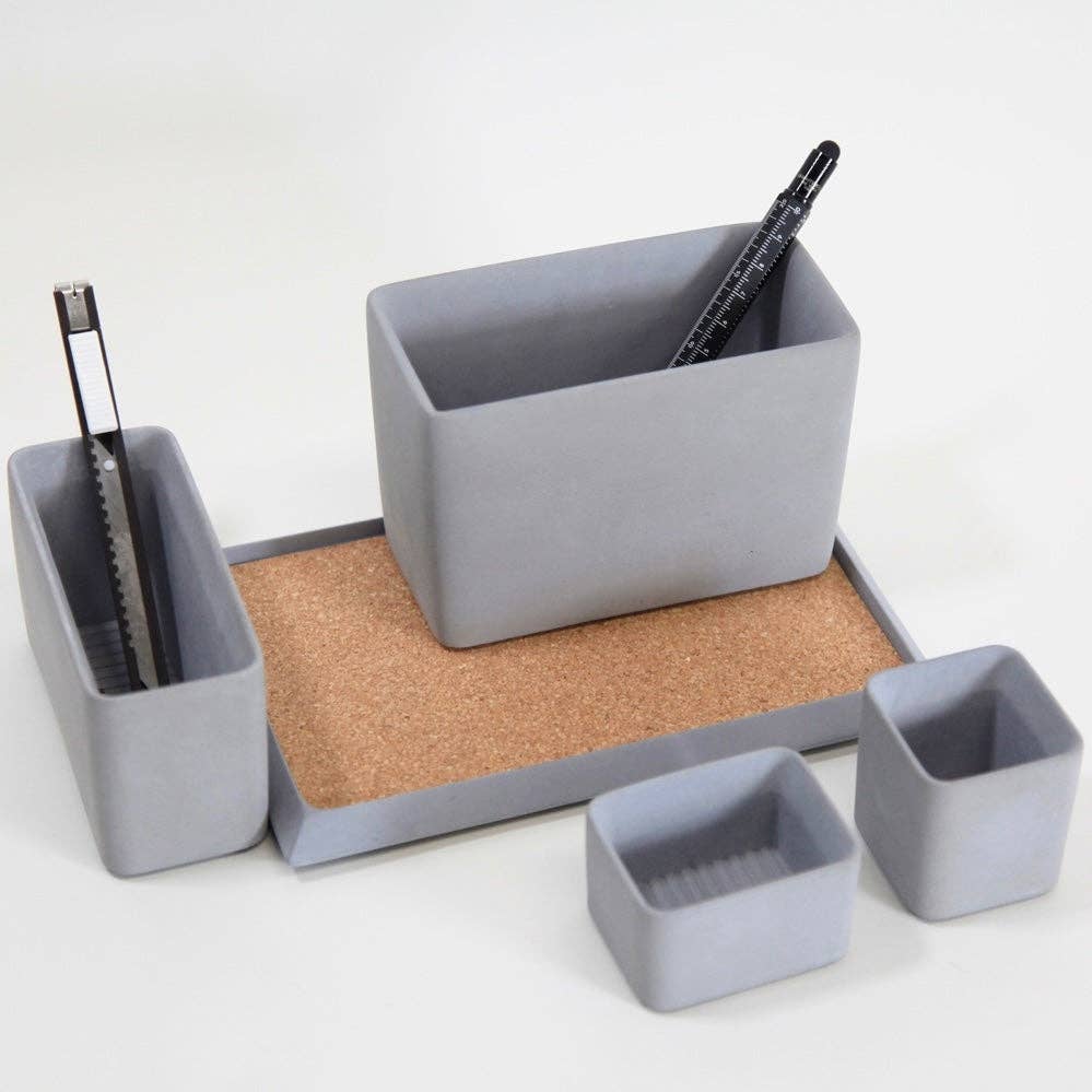 MMEP. – wholesale Desk organiser – Concrete Desk Organizer Set4