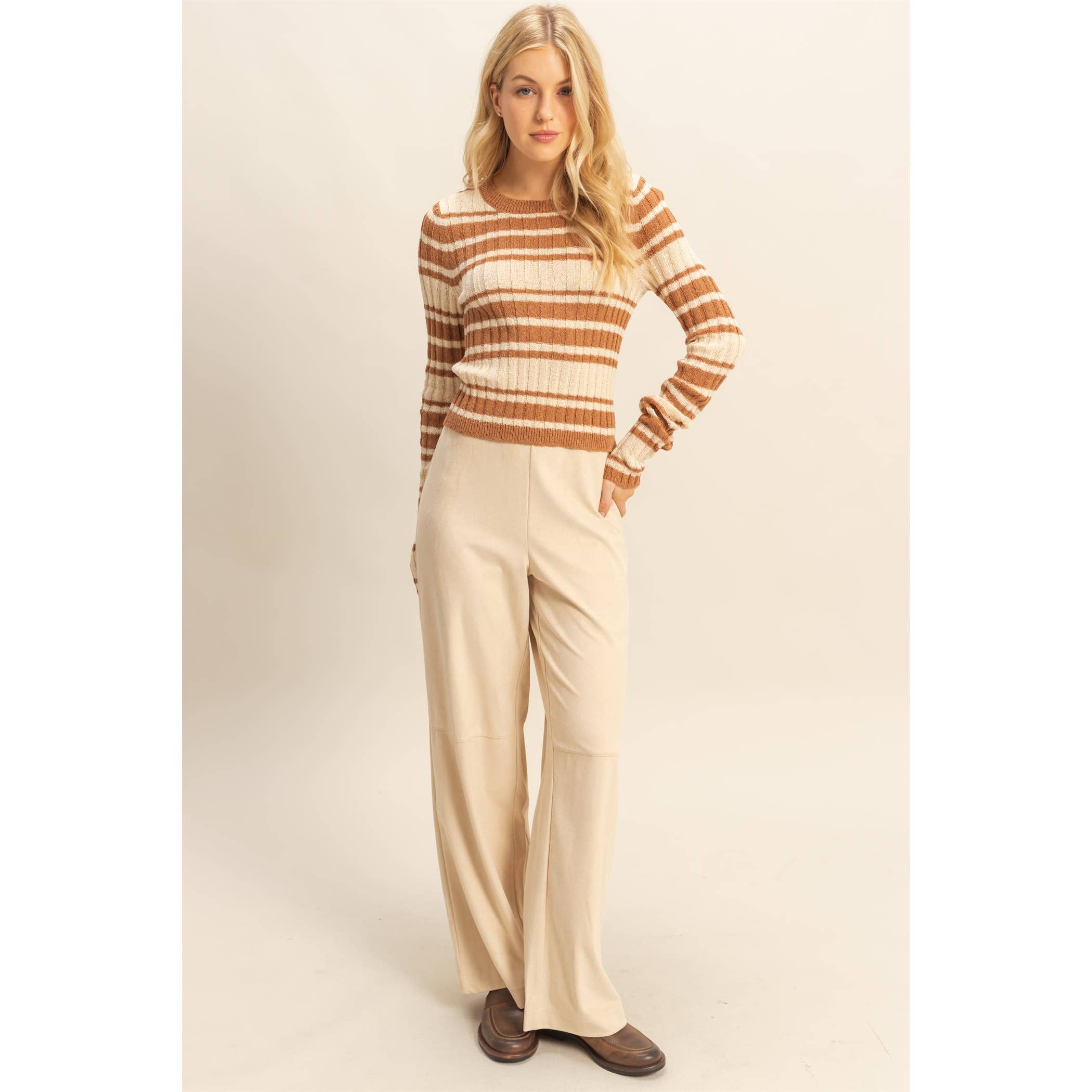 HYFVE – wholesale Byxor - Dam – Breda byxor i mocka med skräddarsydd passform13