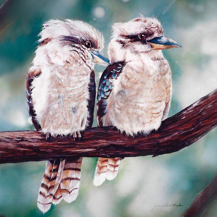 Jodie Westall Art - Wholesale Everyday Greeting Card - Kookaburra Lovers - Greeting Card1