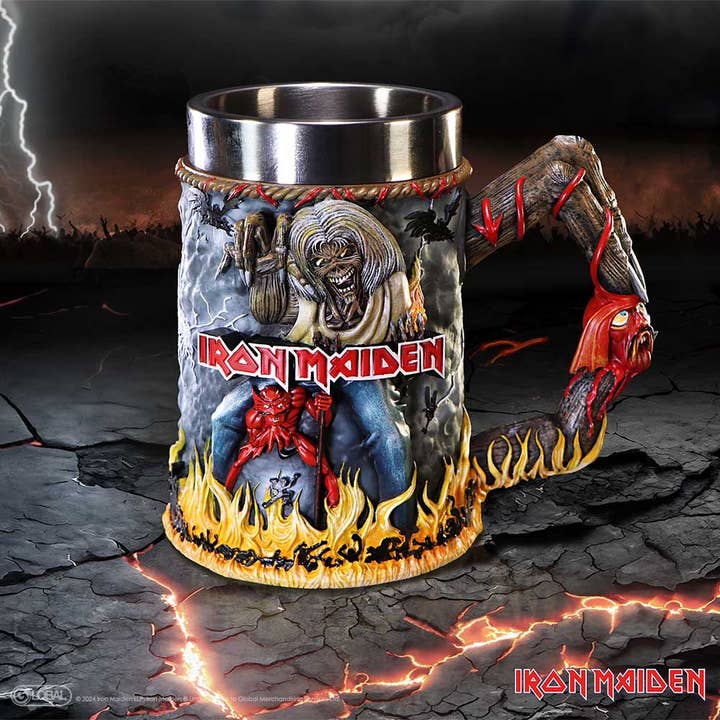 WONDER IMPORTS AUSTRALIA - Wholesale Beer glass/mug - Iron Maiden The Number of the Beast Tankard 16cm