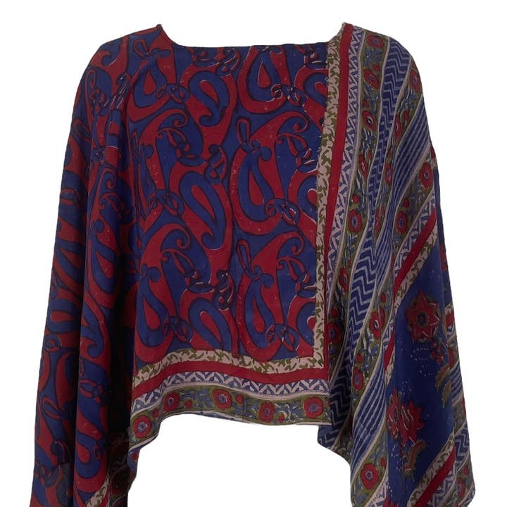 PRC7699 Poncho Capa de Seda Pura Avatar para venta al por mayor de sariKNOTsari