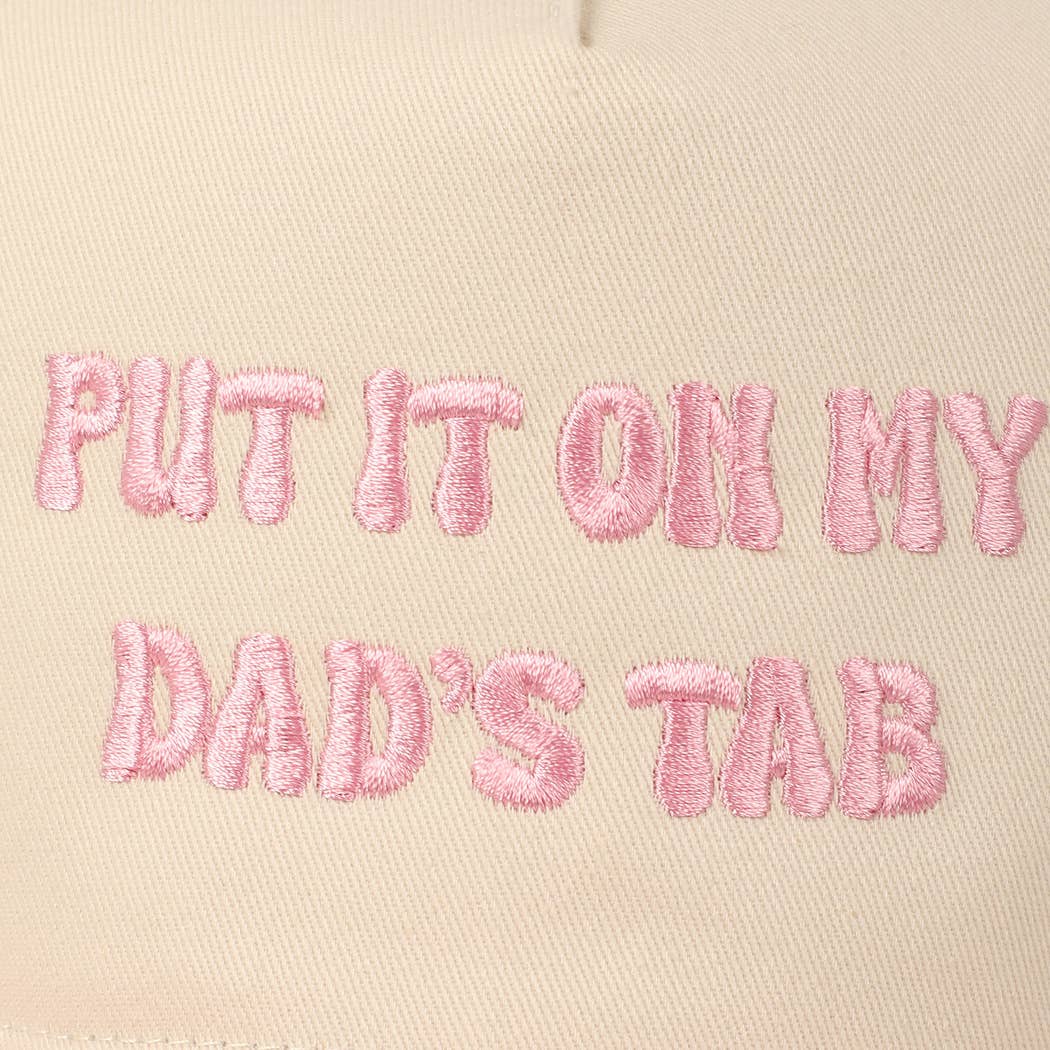 Fashion City - Wholesale Baseball Cap - Unisex - Put It On My Dad's Tab Embroidery Two-Tone Hat49