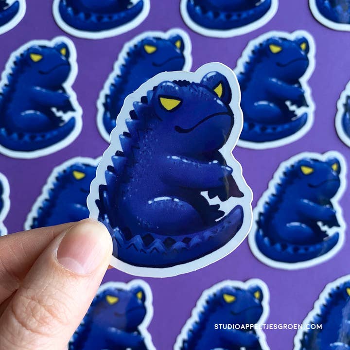 Studio Appeltjesgroen - Wholesale Sticker - Gojira Dino Frog vinyl sticker Halloween4