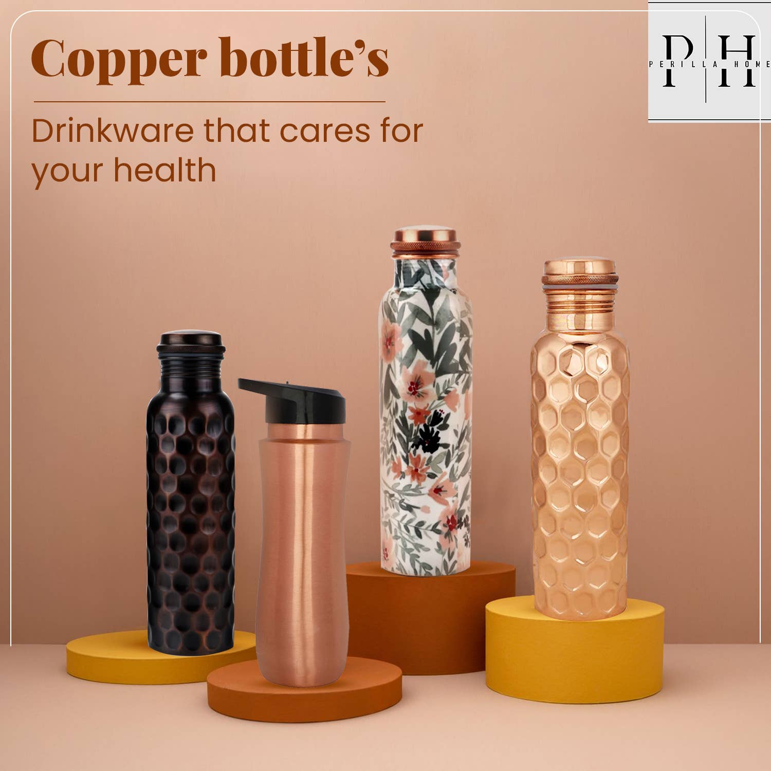 Perilla Home - Wholesale Water Bottle - Leaf Copper Bottle (1L)7
