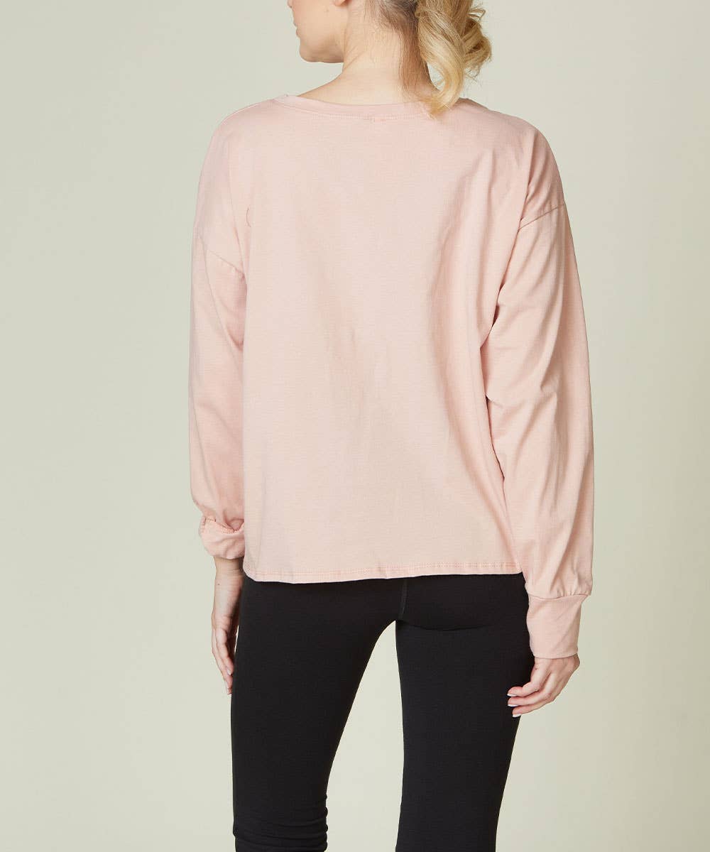 LILLA BOMULDSJERSEY OVERSIZE LANG SLV T-SHIRT for engroshandel på Faire3