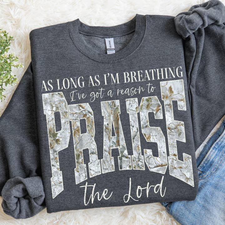 Praise the Lord Faith Graphic Sweatshirt, Christian Shirt for wholesale by Southern Rheas
