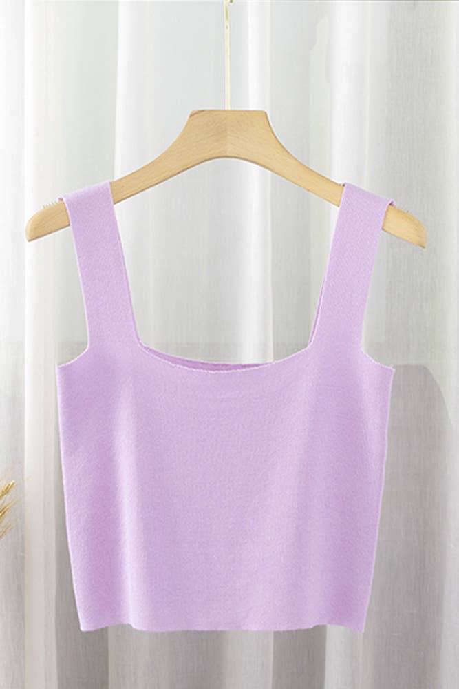 UNISHE - Wholesale Tank top – Women′s - Plain Square Neck Cami Tank Top ZK2017