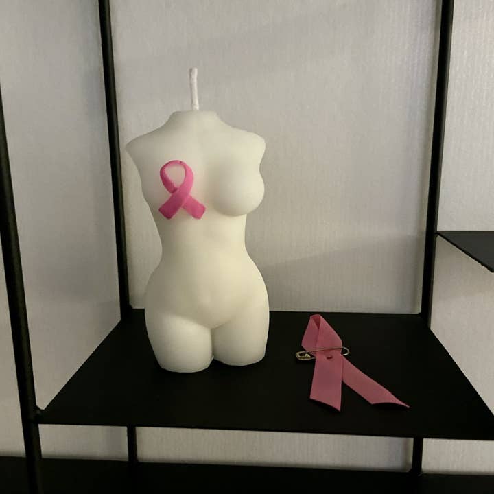 Artly Handmade - Wholesale Novelty Candle - Pink Band Aphrodite | Candle decoration decor light body female body woman unscented handmade sweden white1