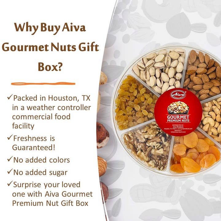Aiva Products - Wholesale Nuts - Aiva Holiday Nuts Gift Basket | Fruit Nut Gift Box (1.8 lb)2