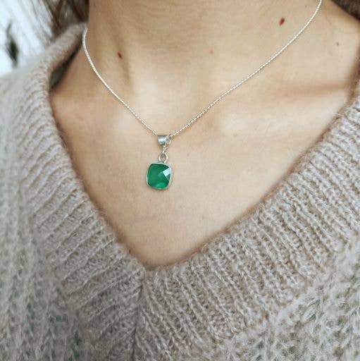 Deux Bécasses - Wholesale Pendant/Charm Necklace - Silver necklace with stone - Benjamin1