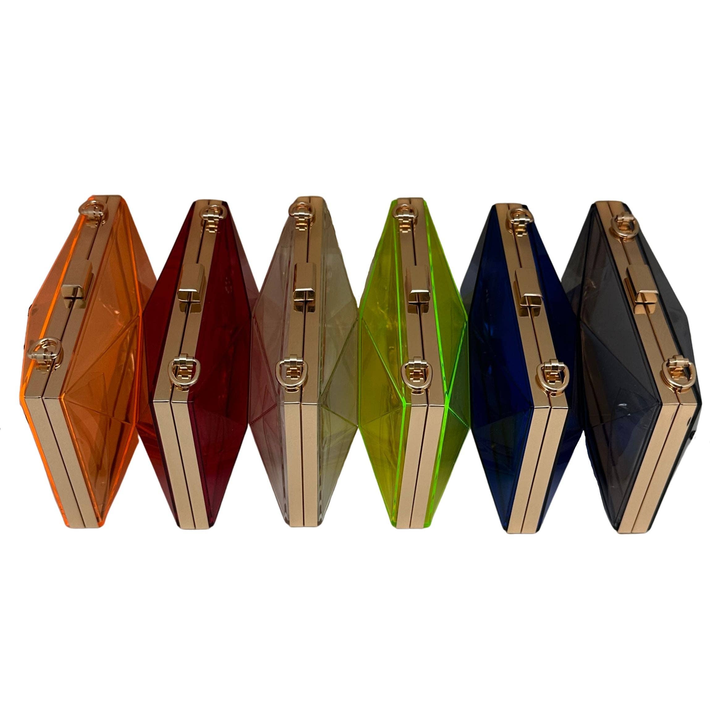 Cthru Purses - Wholesale Clutch - Dames - NIEUW De Marilyn Faceted Acryl Box Purse3