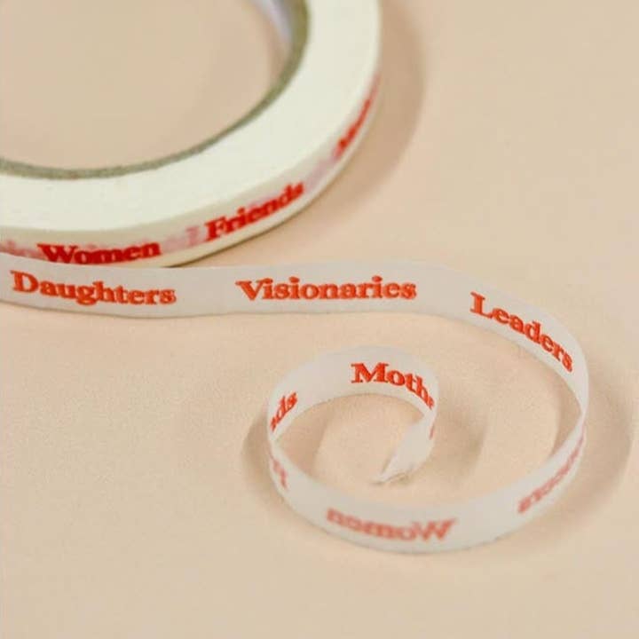 Feminist Slogan Eco Friendly Skinny Tape for wholesale by Black & Beech