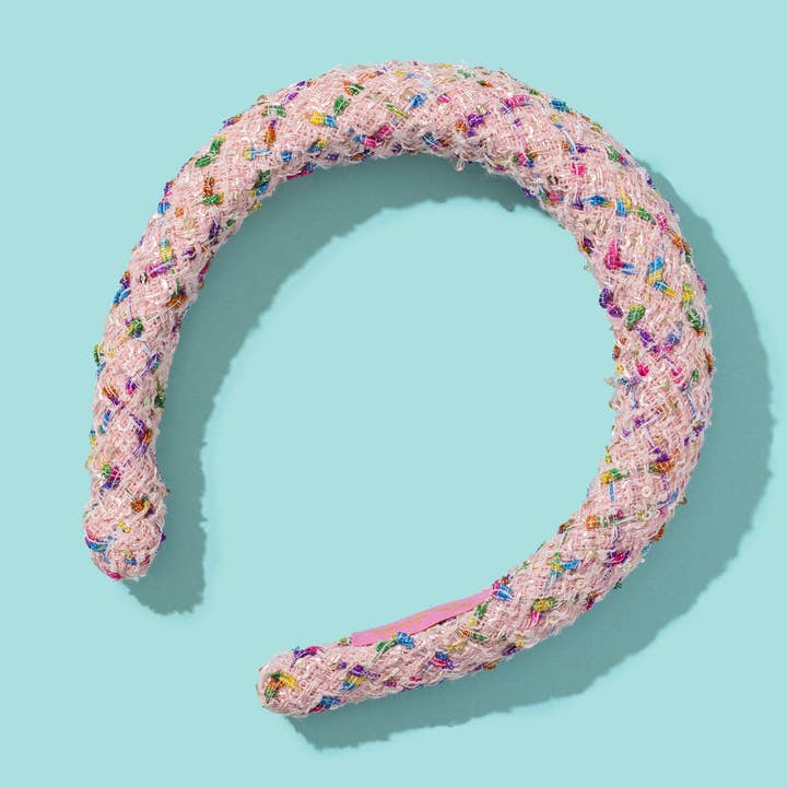 *ON SALE* Padded Headband - Tweed - Pink Weave - Lexi for wholesale by Taylor Elliott Designs