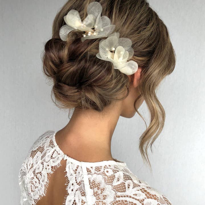 SallyJaneBridal - Wholesale Hair Clip - Women's - Florence Hairclips Gold - bridal hair jewelry - set of 24