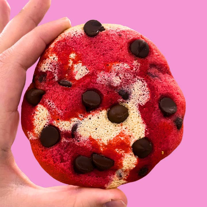 Valentine's Day Chocolate Chip Cookies - 15 cookies per box for wholesale by Baked in Color