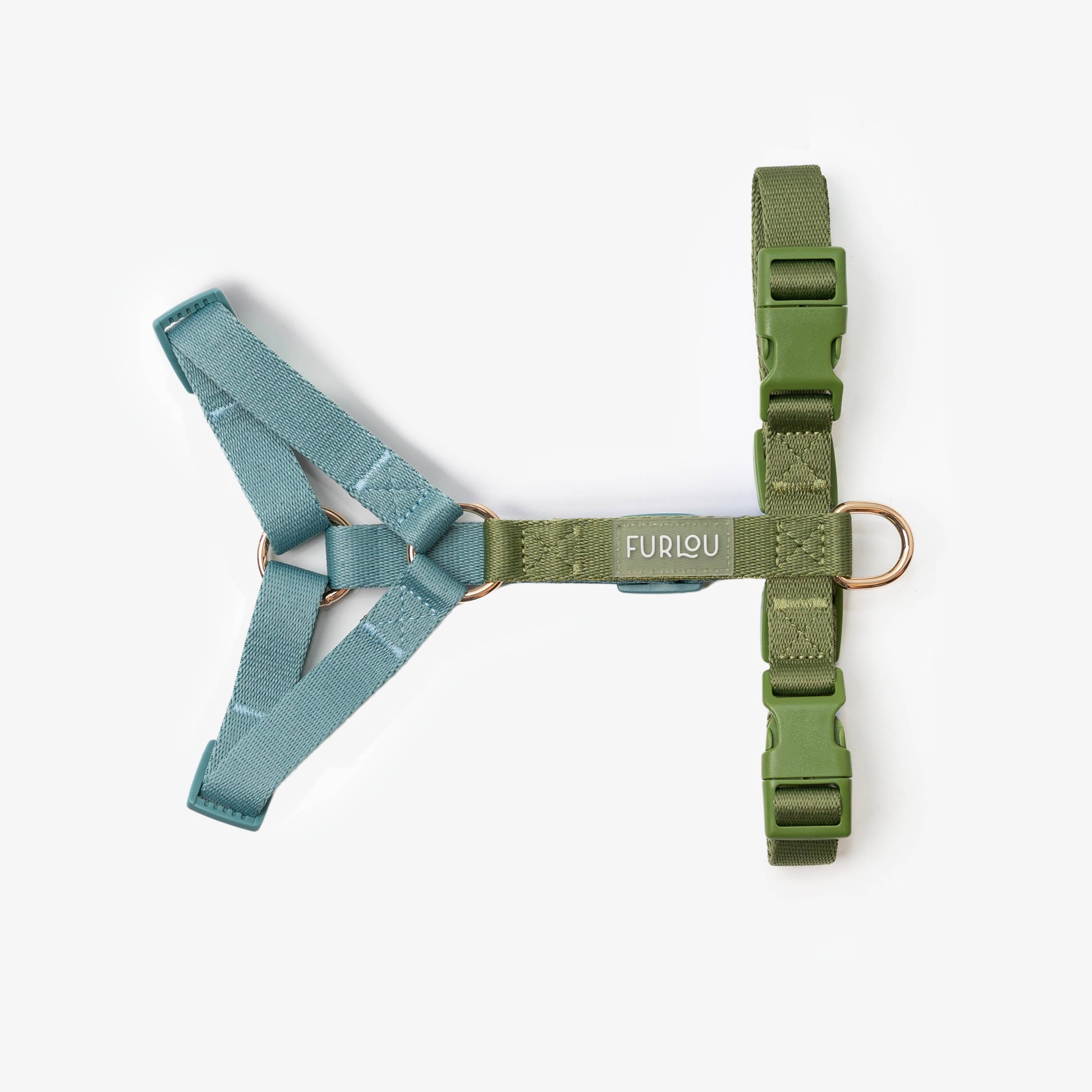Furlou - Wholesale Pet Harness - Dog - Blue + Green - Strap Dog Harness2