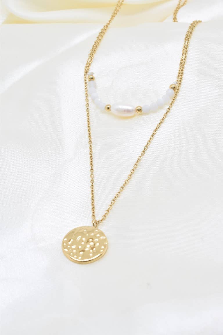 Kapyco - Wholesale Pendant/Charm Necklace - Double-row stainless steel necklace - BJ210248OR2