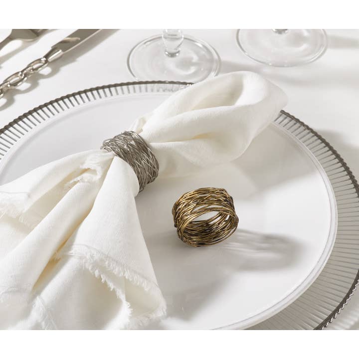 Saro Lifestyle - Wholesale Napkin Ring - Metal Design Napkin Ring