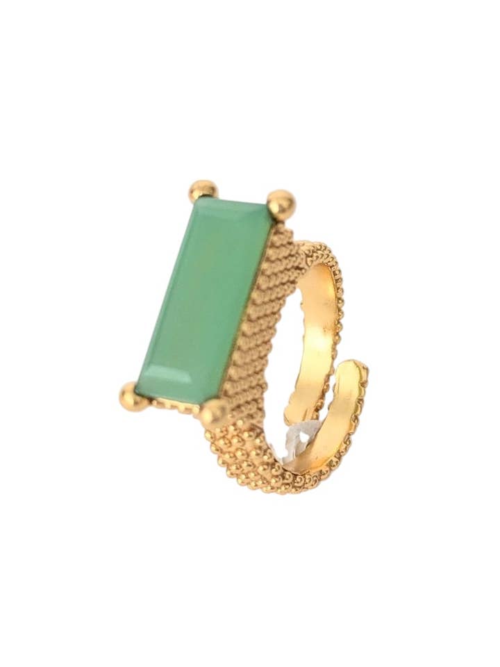 JAISALMER Ring Chrysoprase for wholesale by Isabel Lamadrid