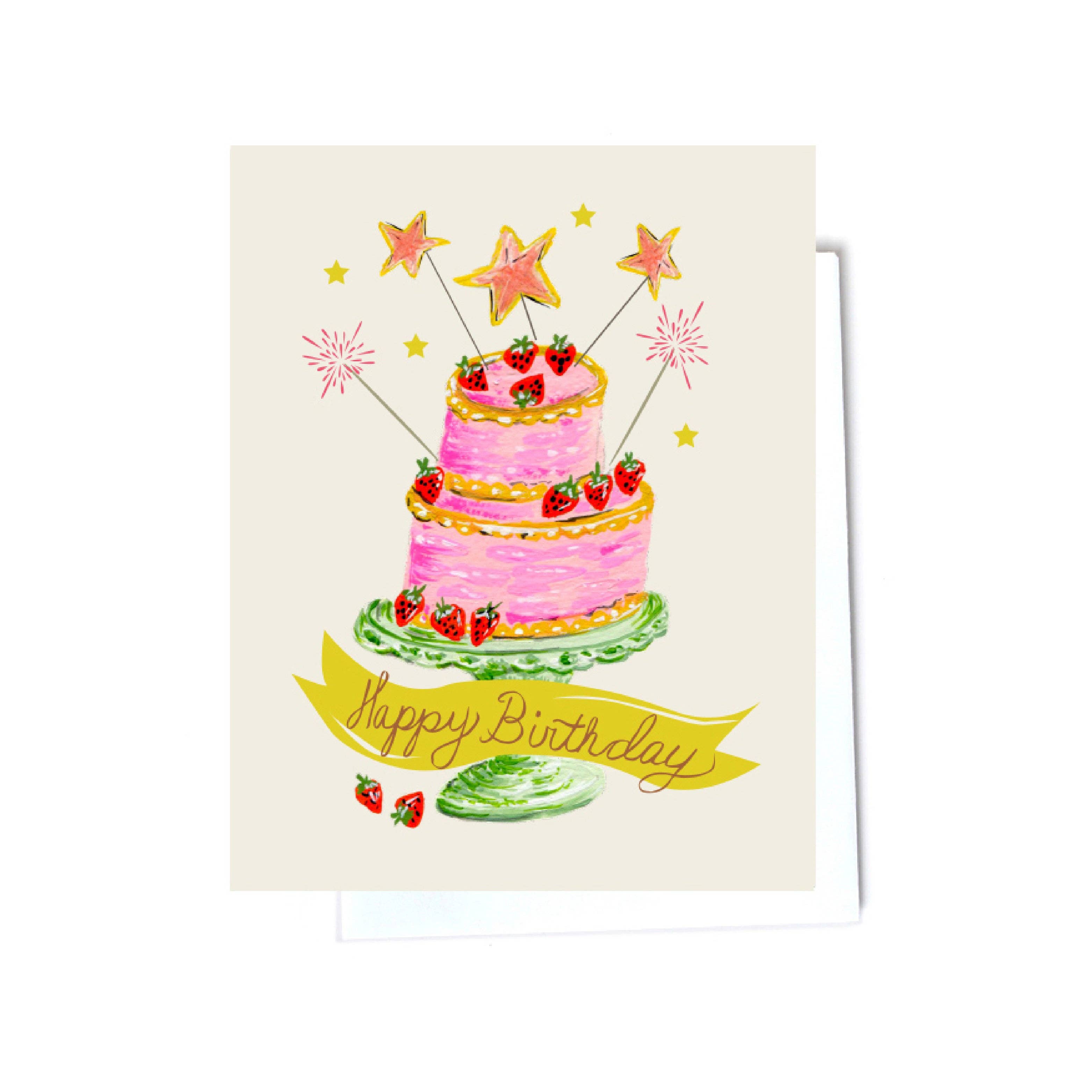 Elizabeth Grubaugh - Wholesale Birthday Card - Tier Birthday Cake Card