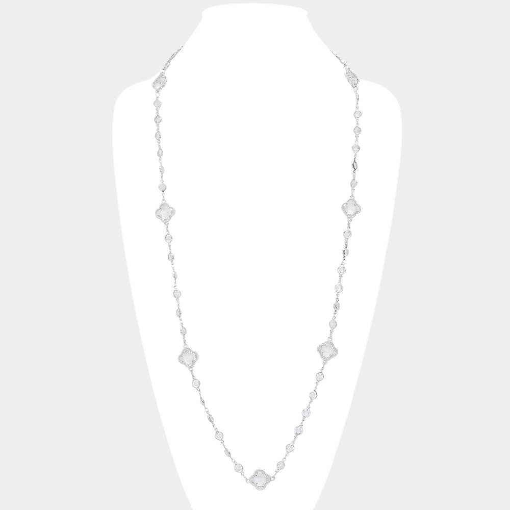 Sensibling Corp. - Wholesale Pendant/Charm Necklace - Quatrefoil Station Long Necklace15