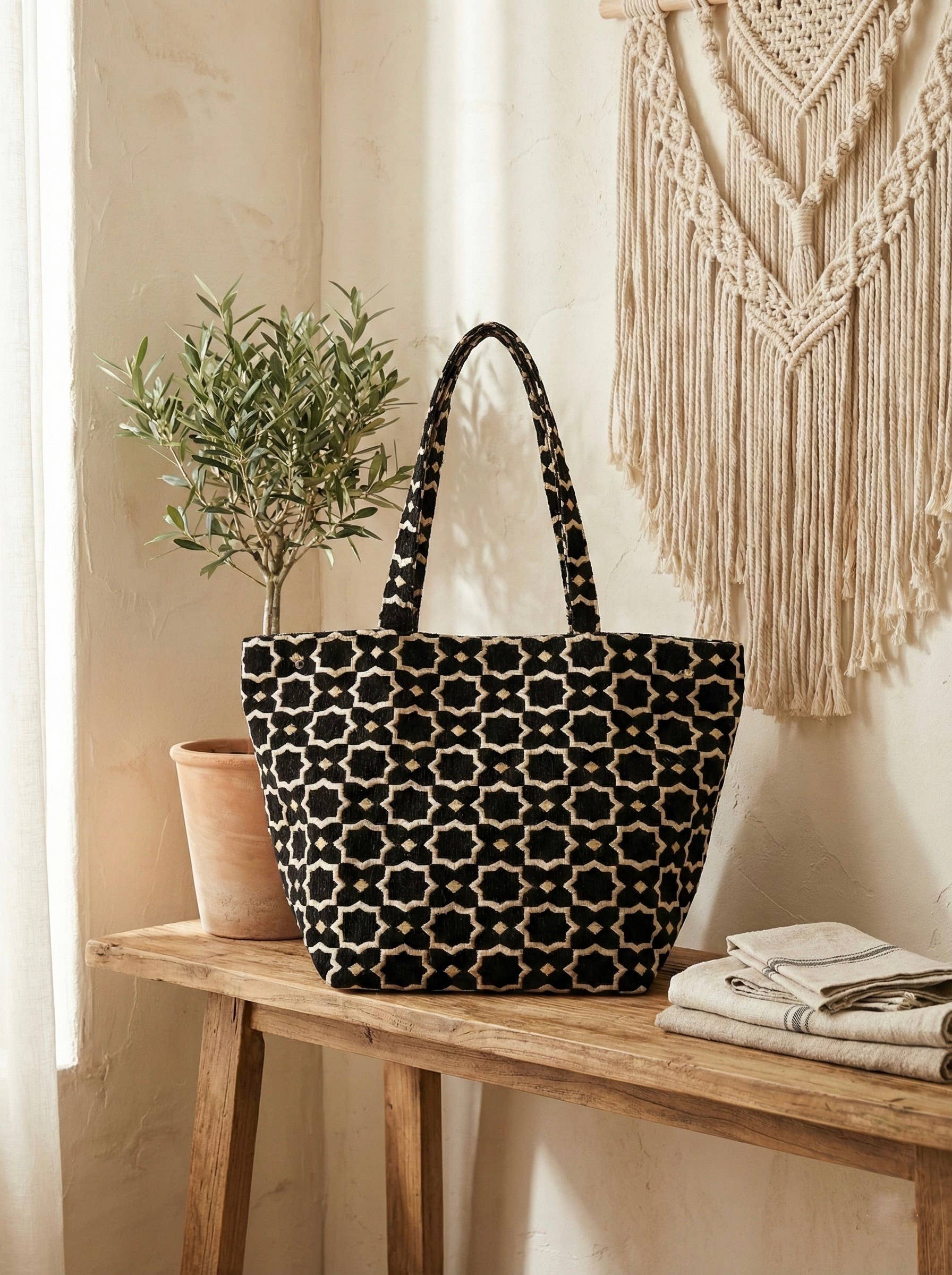 MIRAMAR Store - Wholesale Top Handle Bag - Women's - Moroccan Velvet Brocade Gold Tote Bag0