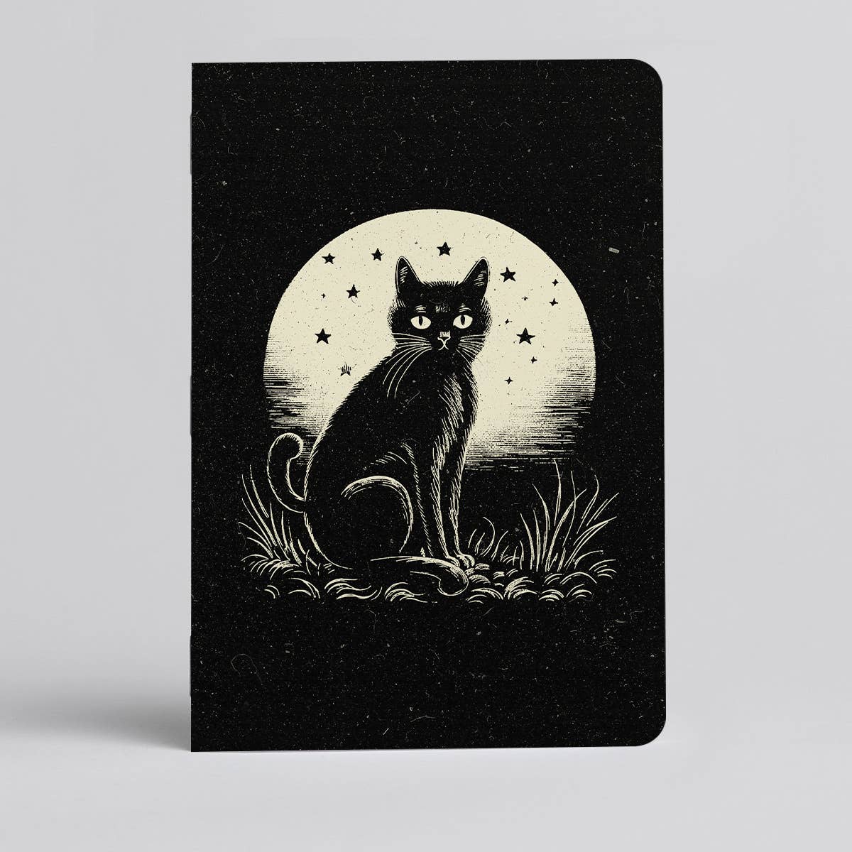 Justin Ryan Books - Wholesale Notebook - Moonlit Cat Notebook/Journal - Spooky black cat1