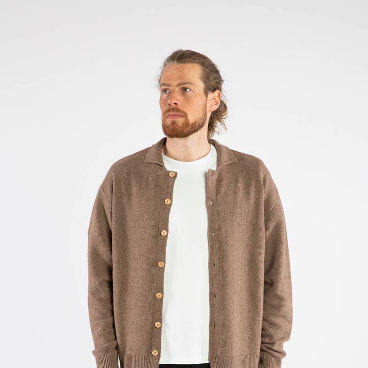 Knit Shirt sepia for wholesale by Matona