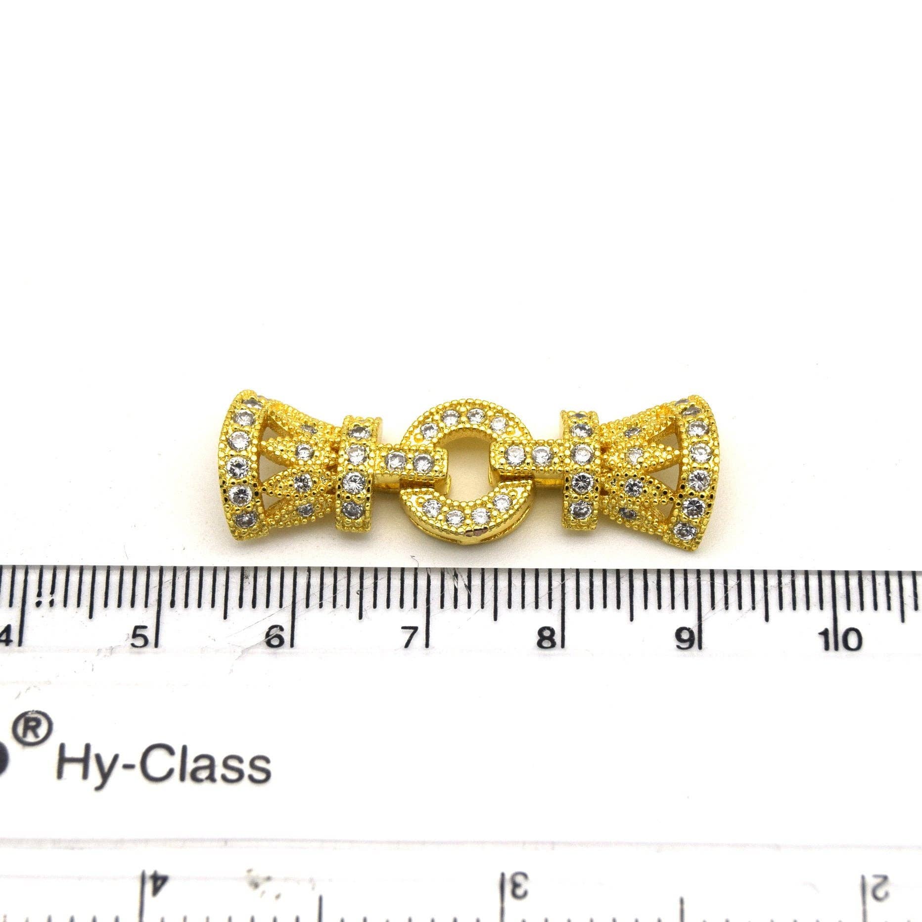 Only Beads - Wholesale Clasp - Crowned in Gold:Luxe CZ Clasp Components-36mm.2
