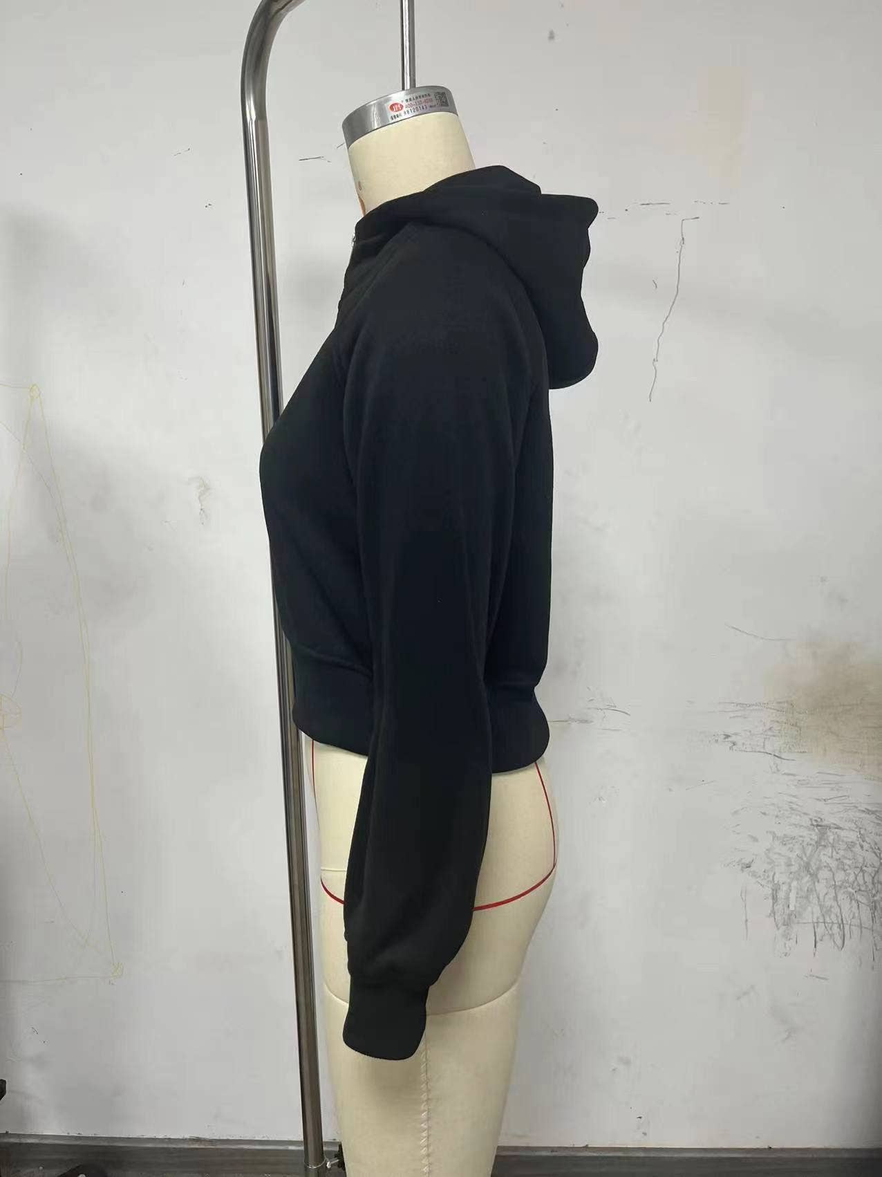 NINEXIS - Vente Sweat à capuche – femme - CWOHOL0366_Haut à capuche décontracté zippé à manches longues6