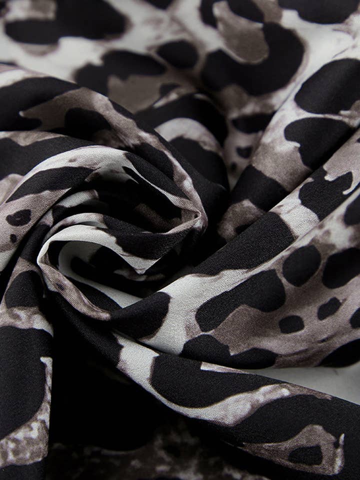 LEOPARD Wide-Leg Satin Animal Print Pants for wholesale on Faire9