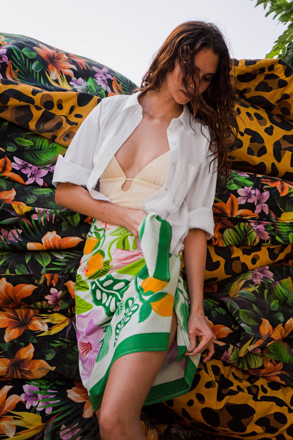 The BaiTay - Venta al por mayor Camisola de baño - Mujer - Pareo Secret Garden de algodón 100%1