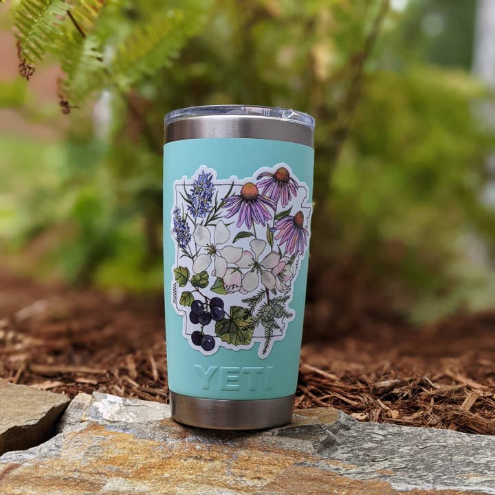 Papermill Creative - Wholesale Sticker - Arkansas Watercolor Botanicals vinyl sticker2