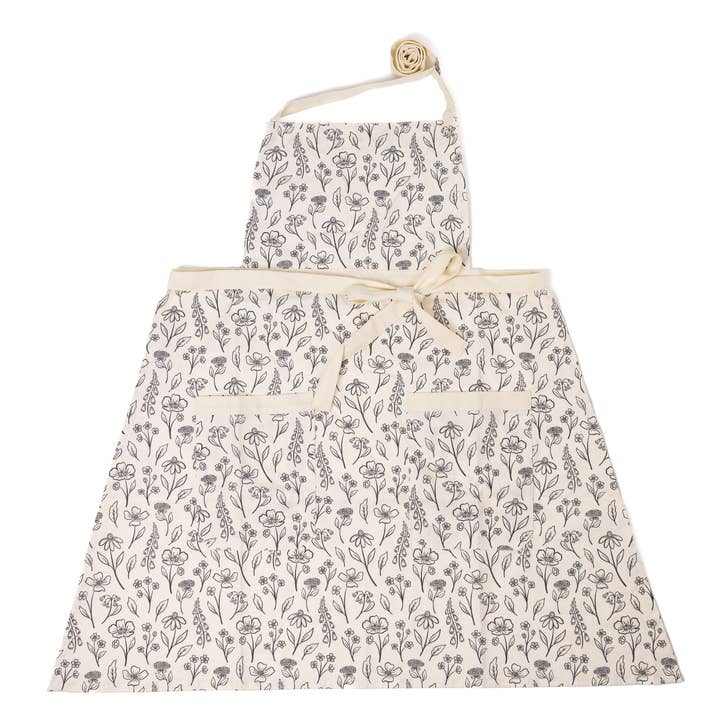 Pressed Floral Apron for wholesale by Elyse Breanne Design