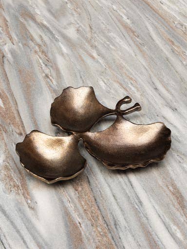 Ginkgo flowers trinket tray for wholesale by Chehoma USA