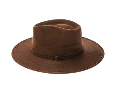 DNMC - Wholesale Fedora - Women's - Stiff Brim Rancher Hat - Premium Vegan Suede - 12+ Colors!1