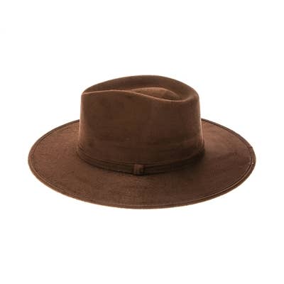 DNMC - Wholesale Fedora - Women's - Stiff Brim Rancher Hat - Premium Vegan Suede - 12+ Colors!1