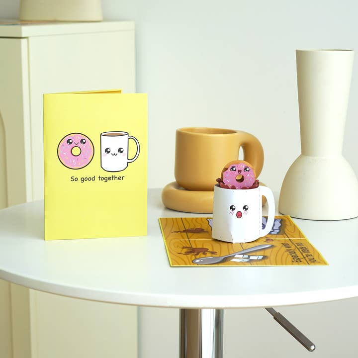 Dirty Pop Cards – Großhandel Liebeskarte – Kaffee & Donuts Lustige 3D Pop-Up Freche Liebeskarte
