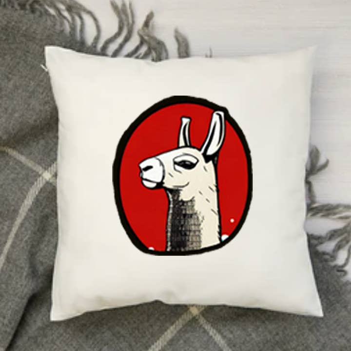 Llama side eye Couch Pillow for wholesale by Maqoba