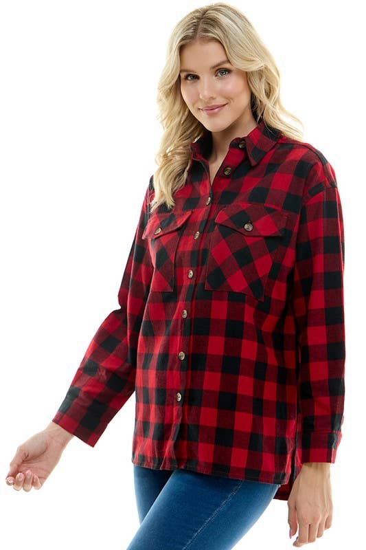 Women's Over Size Plaid Shirts for wholesale on Faire2