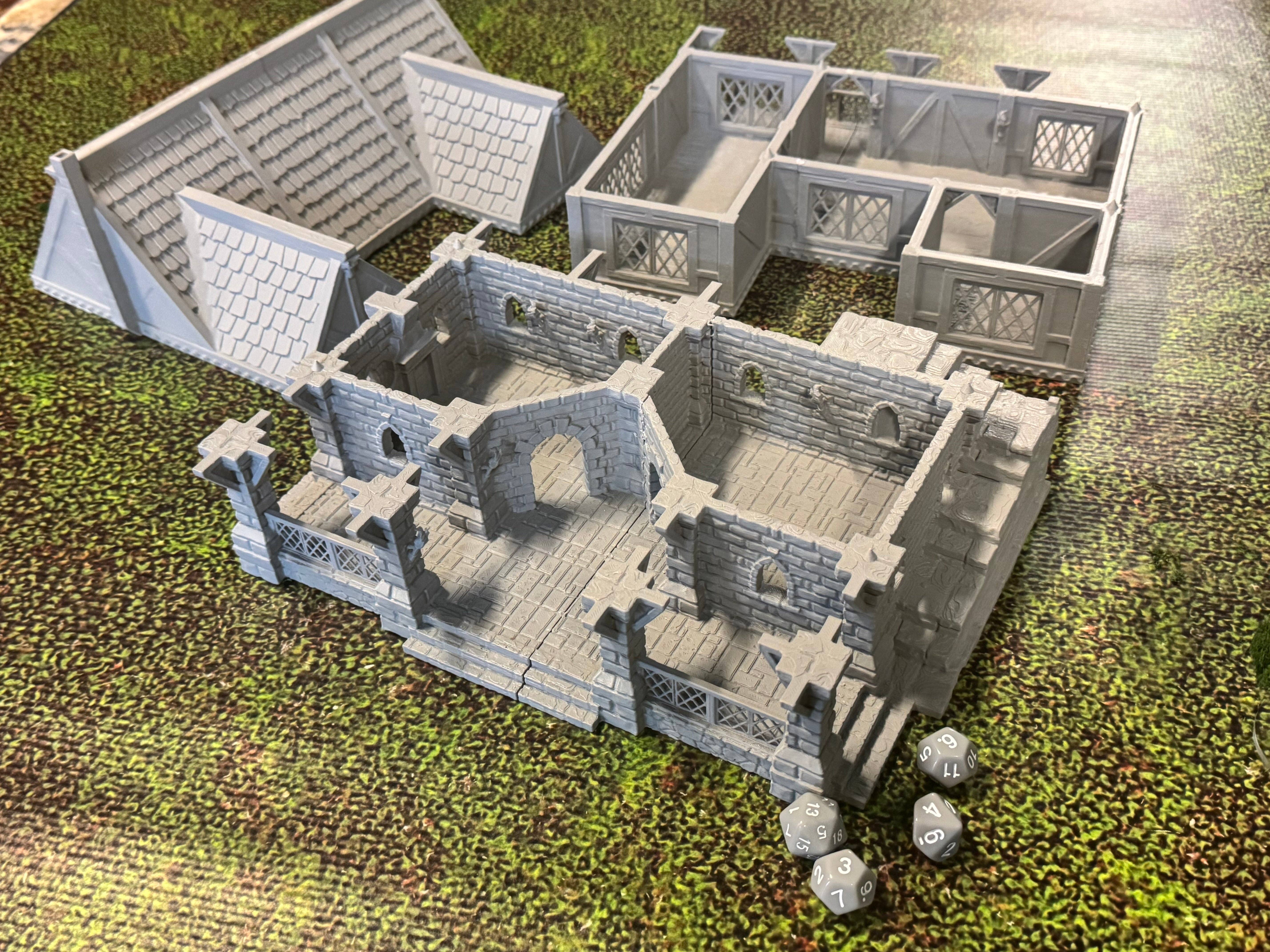 We Geek Together - Wholesale Decorative Tabletop Object - 3D Printed D&D Tavern Terrain | Modular Fantasy Building for Tabletop RPGs, Miniature Wargaming, Pathfinder, and TTRPG1