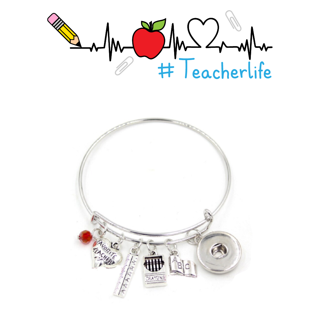 Say It in A Snap Jewelry - Vendita all'ingrosso Braccialetto con ciondolo/pendente - Bracciale - Bracciale Insegnante Apprezzamento - Educazione - Scuola1