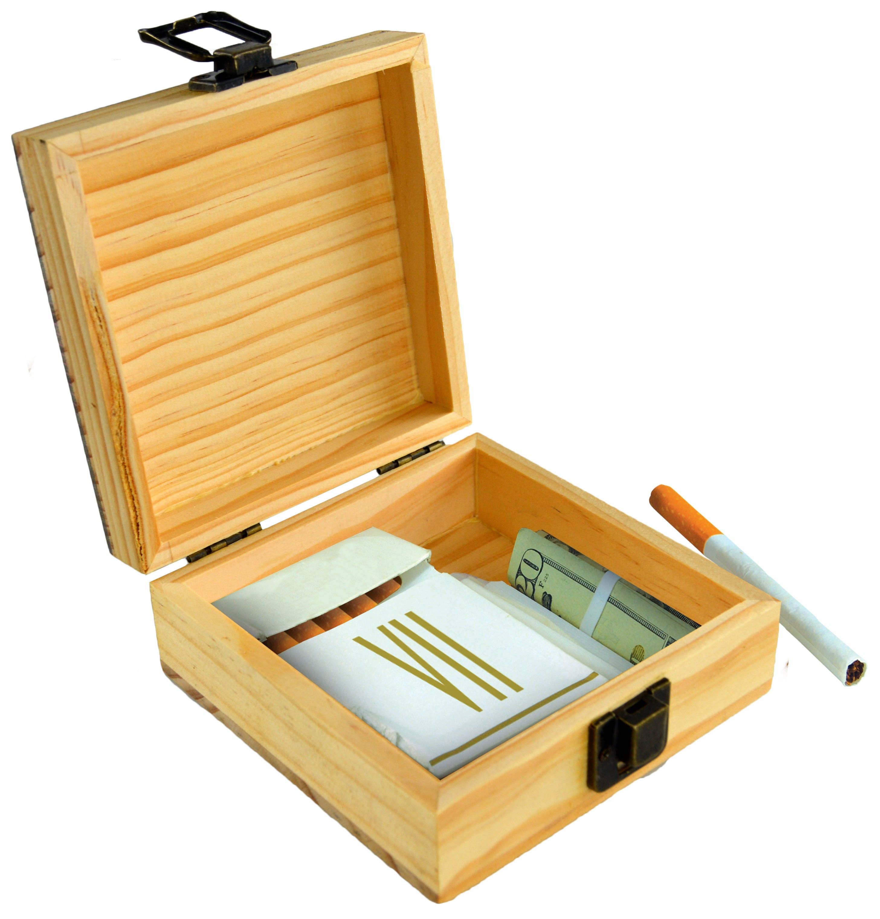 Novelty Closeout - Wholesale Decorative Box - Smokezilla Wood Stash Box Assortment- 6/Pack3