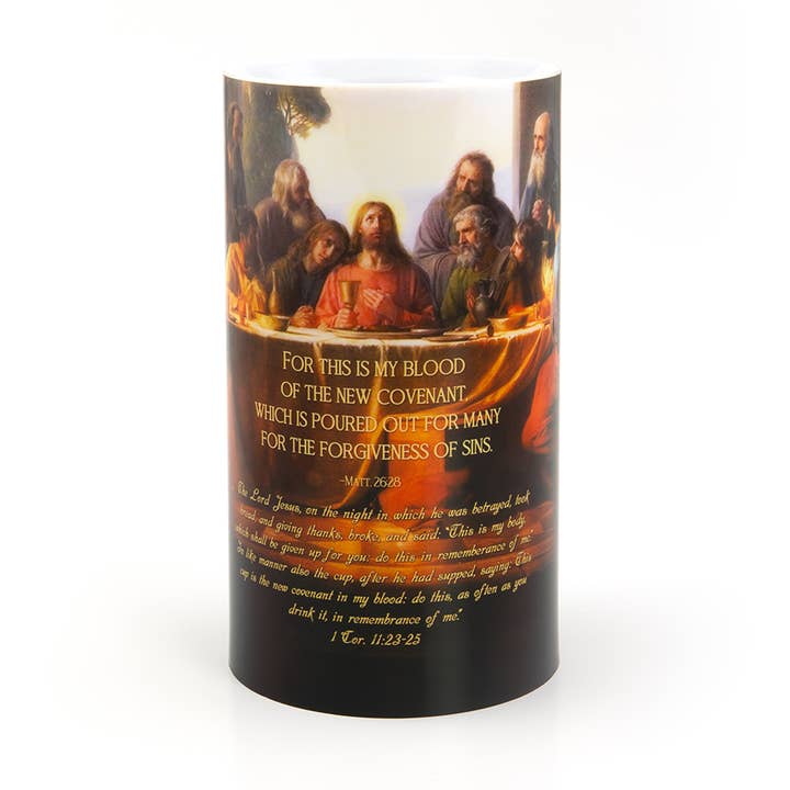 Collection des Saints Bougie de Prière La Cène pour la vente par The Saints Collection