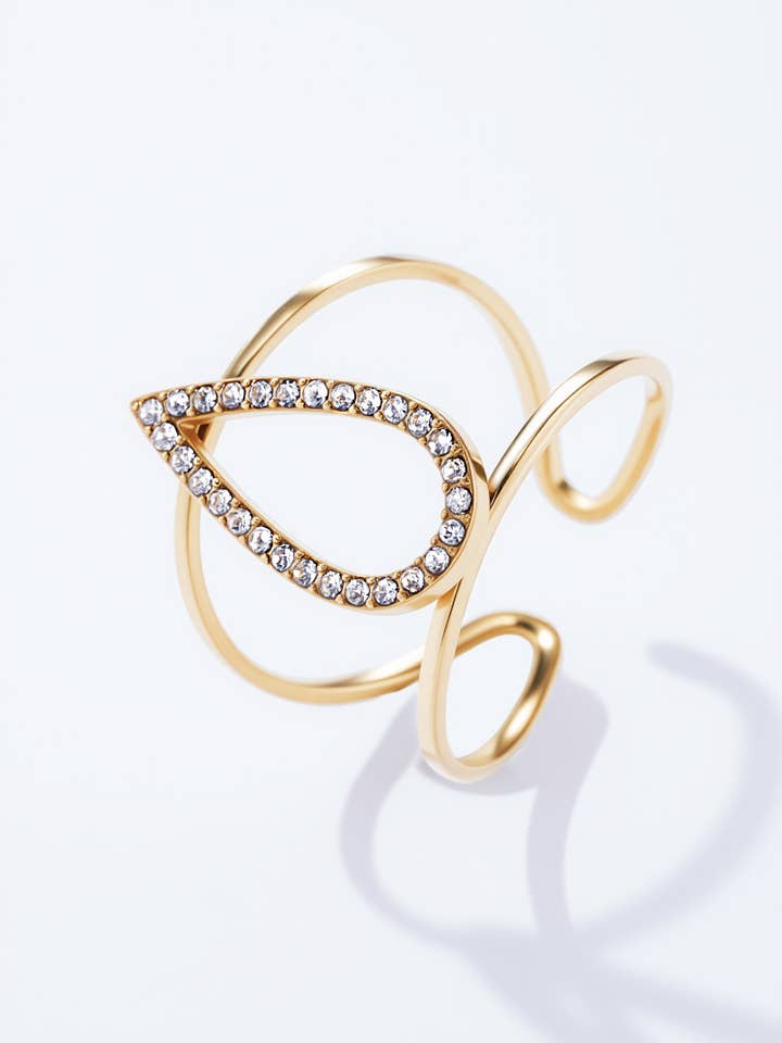 Stainless steel ring 424RX179 for wholesale by BYREN | ÉLINE L'ATELIER